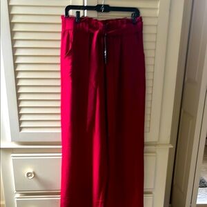 Stylish Red Wide-Leg Pants